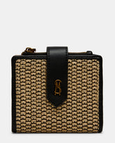 JEM STRAW WALLET BLACK/NATURAL