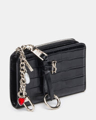 SORELLA WALLET BLACK CROCODILE