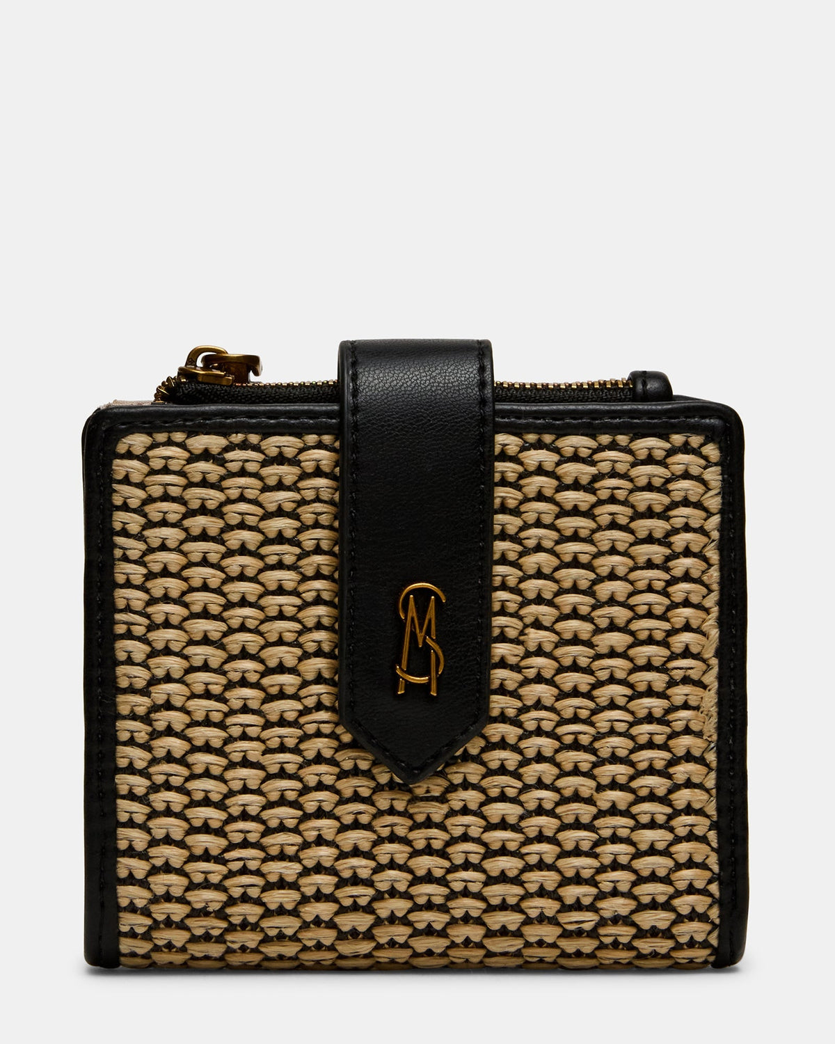 JEM STRAW WALLET BLACK/NATURAL